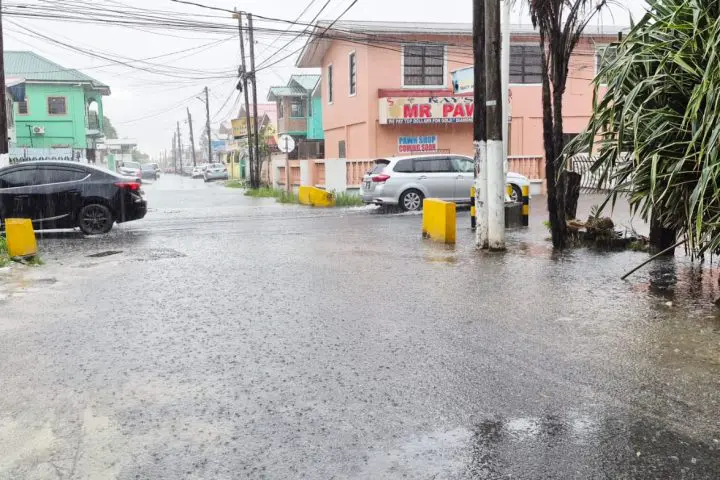 Flooding scenes today in the city