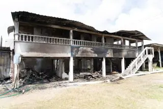 Fire damages Herstelling NDC building, Providence nursery