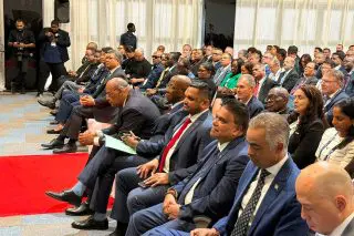 Suriname business conference shows wrong map of Guyana, private sector objects