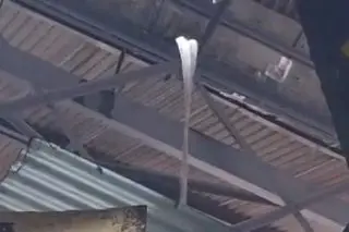 Stabroek Market vendors were flooded after rain breached recently renovated roof
