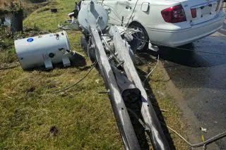 Vehicle smashes into GPL network at Land of Plenty