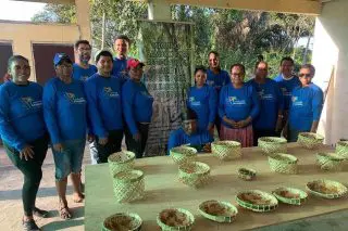 Ten complete bamboo weaving training