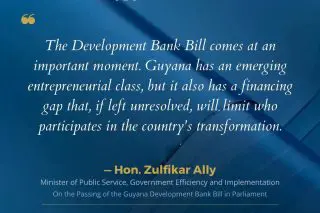 President assents to Guyana Development Bank Act
