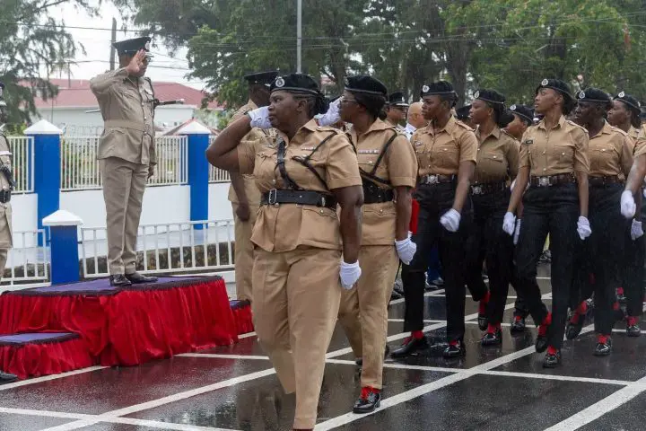 Police route march today