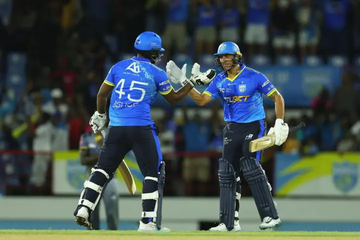 Bishop’s last-over heroics rescue Kings in rain-hit CPL thriller