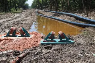 Drilling under way on both sides of Demerara River for new power cable
