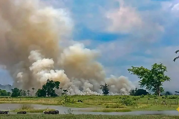 GDF provides aerial support to fight Moblissa fire