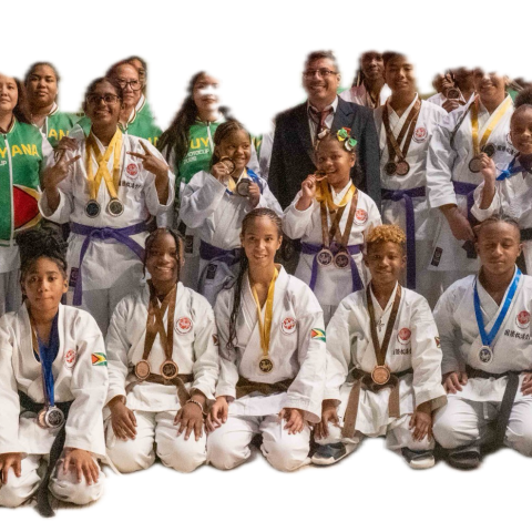 Team Guyana celebrates  28-medal haul at  5th ISKF World Shoto Cup Karate Tournament in Mexico