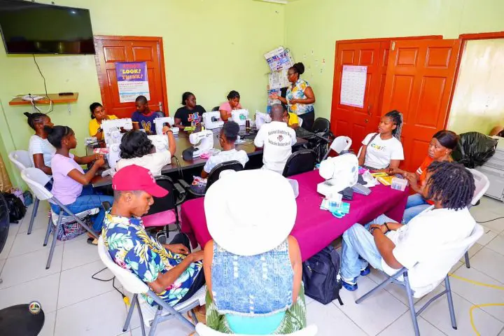 22 persons with disabilities receiving garment-making training