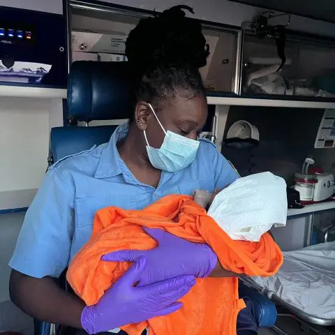 Fire service EMTs assist with home birth