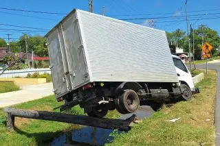 Canter damages GPL network at Mahaica