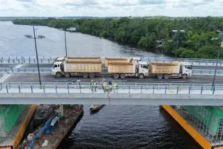 Load testing under way on New Mackenzie-Wismar bridge 