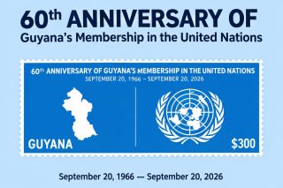 Stamp commissioned to mark Guyana’s 60 years at UN