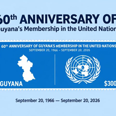 Stamp commissioned to mark Guyana’s 60 years at UN