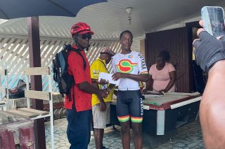 Young cyclist Sandy shines on New Amsterdam roads