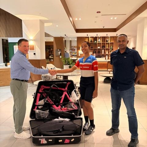 Junior champion Noel receives professional-level bicycle to boost cycling journey