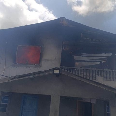 Farm house ravaged by fire