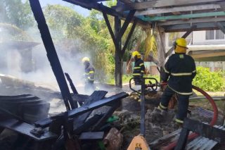Lusignan building destroyed by fire