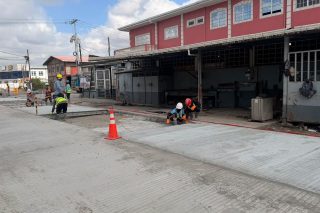 Eccles Industrial Site road repairs underway following complaints