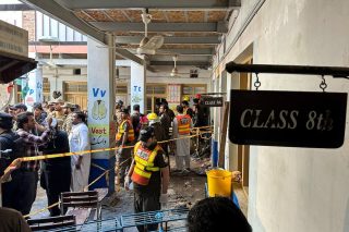 Pakistan school roof collapse kills at least 32 children and a teacher
