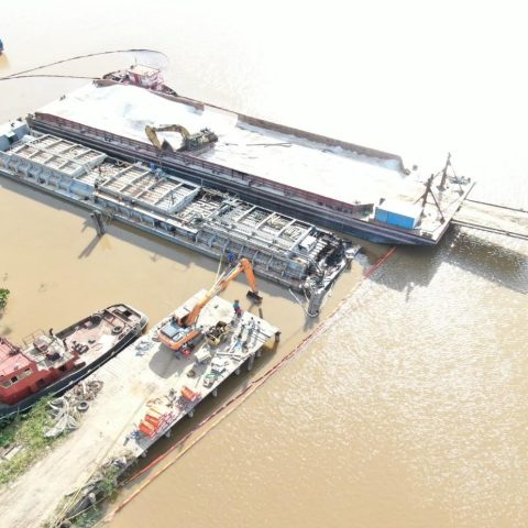 Waste oil barge stabilised, but ownership, destination remain undisclosed
