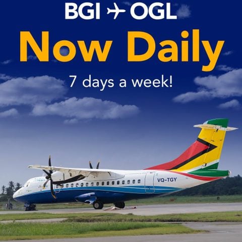interCaribbean to fly between Barbados and Ogle daily