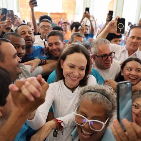 Venezuela opposition leader Machado returns home after fraught year away