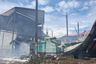 Fire extensively damages storage bond at Mahaicony asphalt plant
