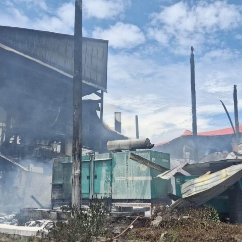 Fire extensively damages storage bond at Mahaicony asphalt plant