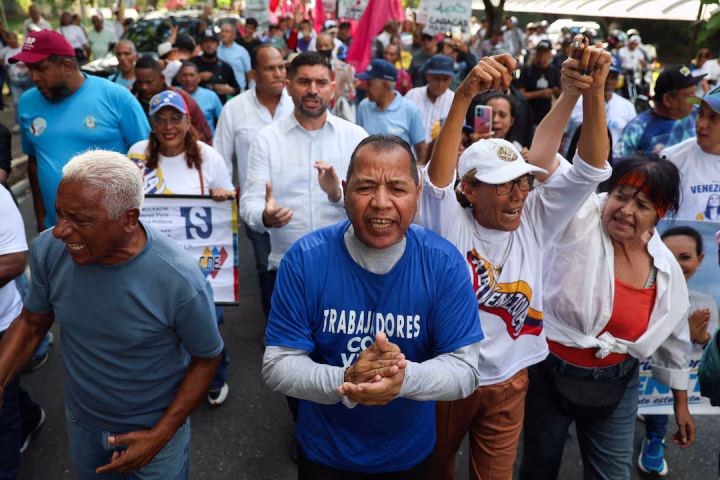 Venezuelans call for elections in first national protest in nearly two years